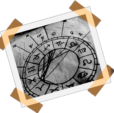 Mapa Astral desenhado à mão, estudado na Formação em Astrologia