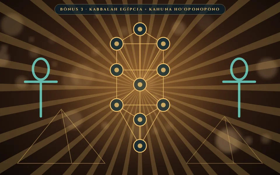 Bônus exclusivo 3 do curso Ho'oponopono e Kahuna Reiki: Kabbalah egípcia unida ao Kahuna Ho'oponopono