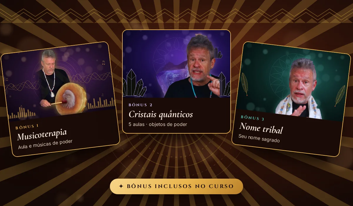 Bônus do curso Reiki Xamânico: Musicoterapia, cristais quânticos e nome tribal