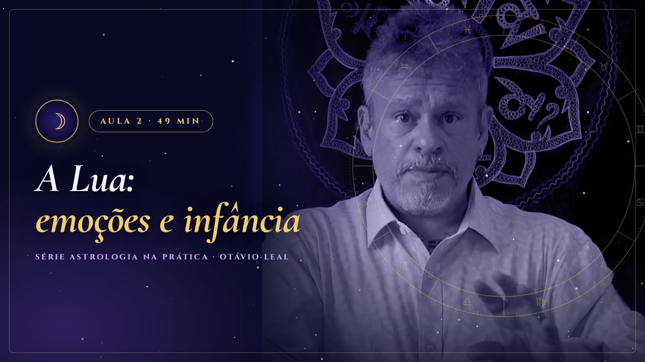 Capa da Aula 2 da Série Astrologia na Prática: A Lua: emoções, infância e reação emocional