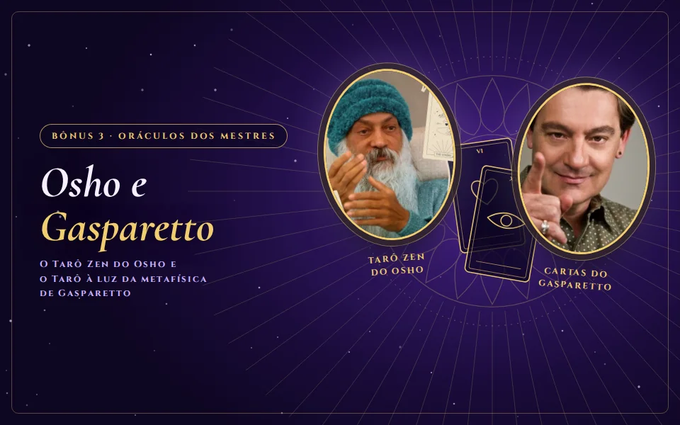 Tarô Zen do Osho e cartas do Gasparetto, oráculos estudados com Otávio Leal