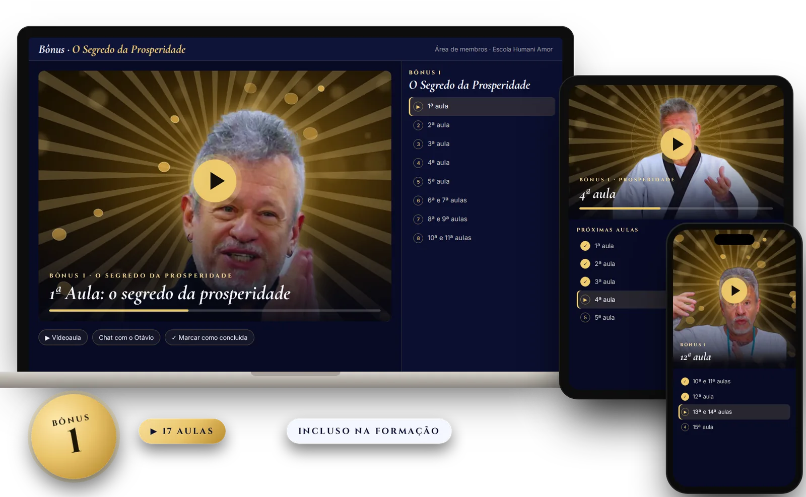 Bônus 1 · 17 aulas da Formação Terapeuta Quântico: O Segredo da Prosperidade em computador, tablet e celular