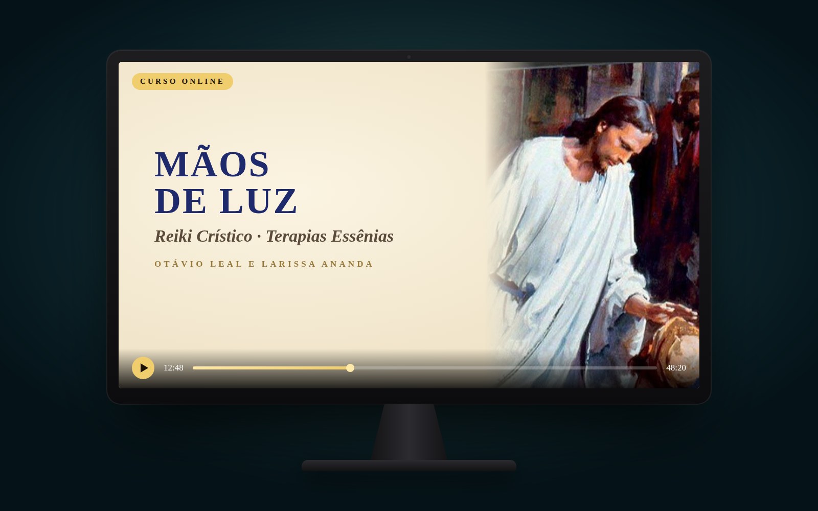 Curso online Mãos de Luz, Reiki Crístico e Terapias Essênias, com Otávio Leal e Larissa Ananda